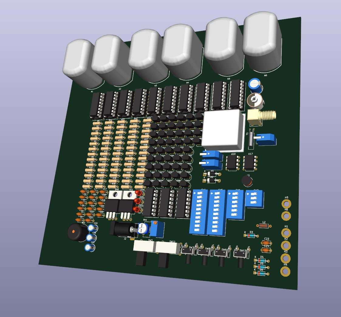 Nixie clock CMOS/TTL – real time, single board