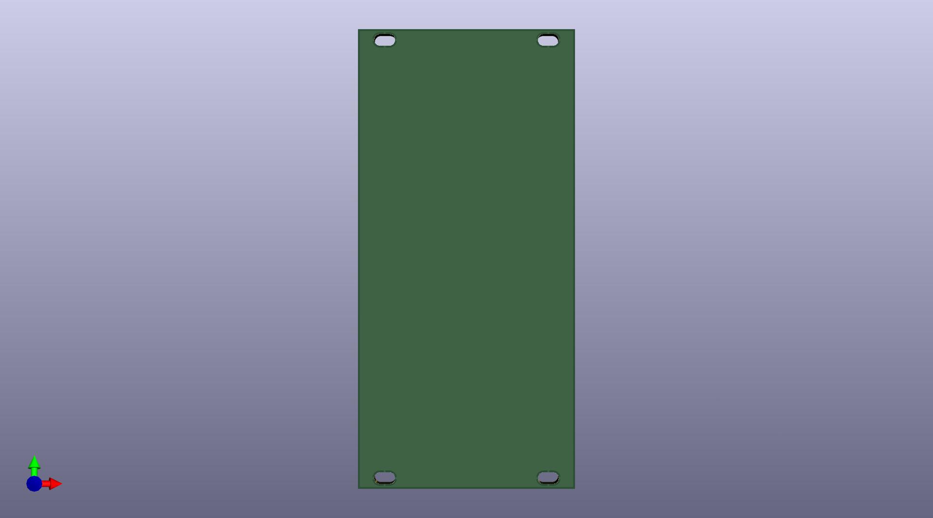 3U 12HP front panel blanking plate DIN41612