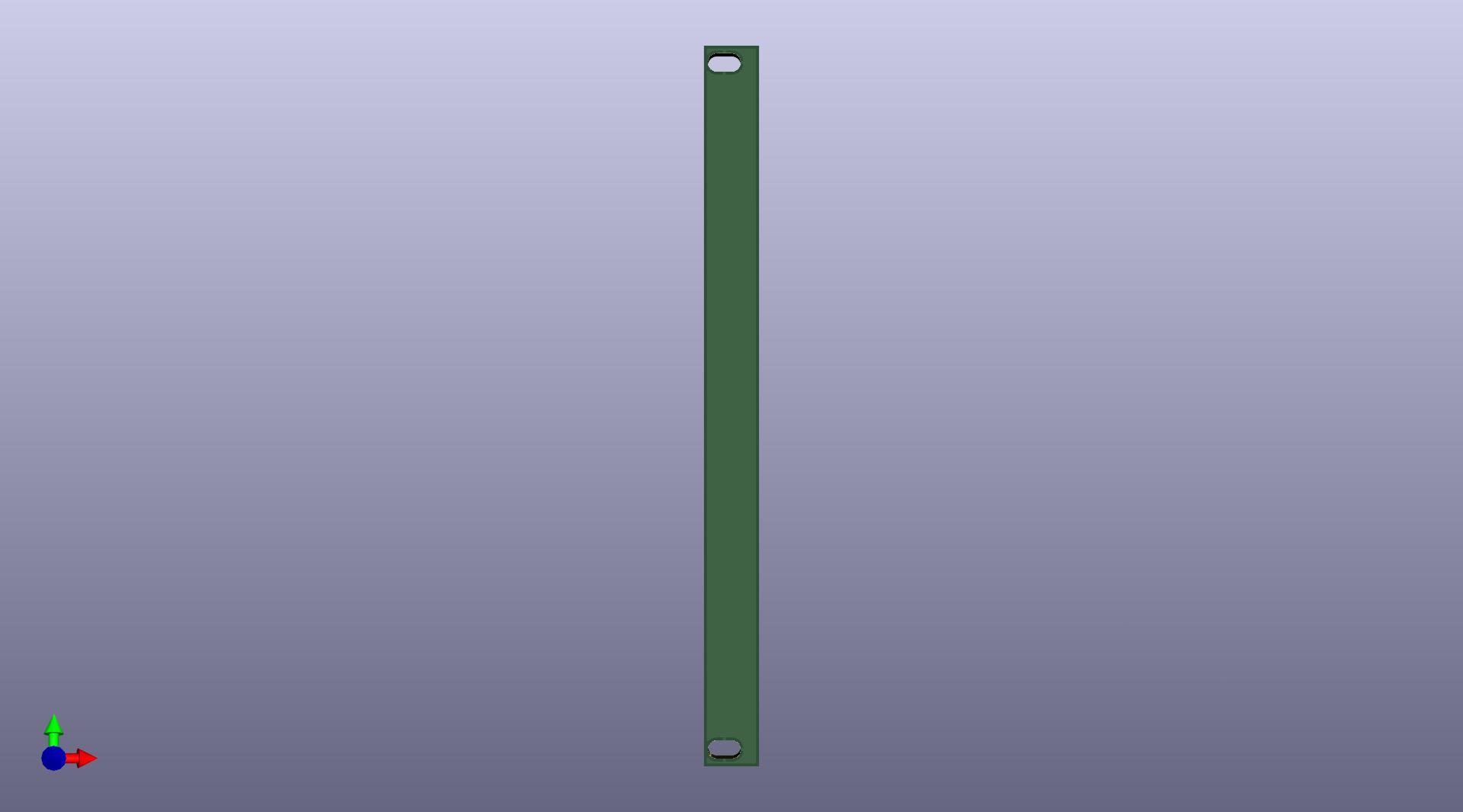 3U 2HP front panel blanking plate DIN41612