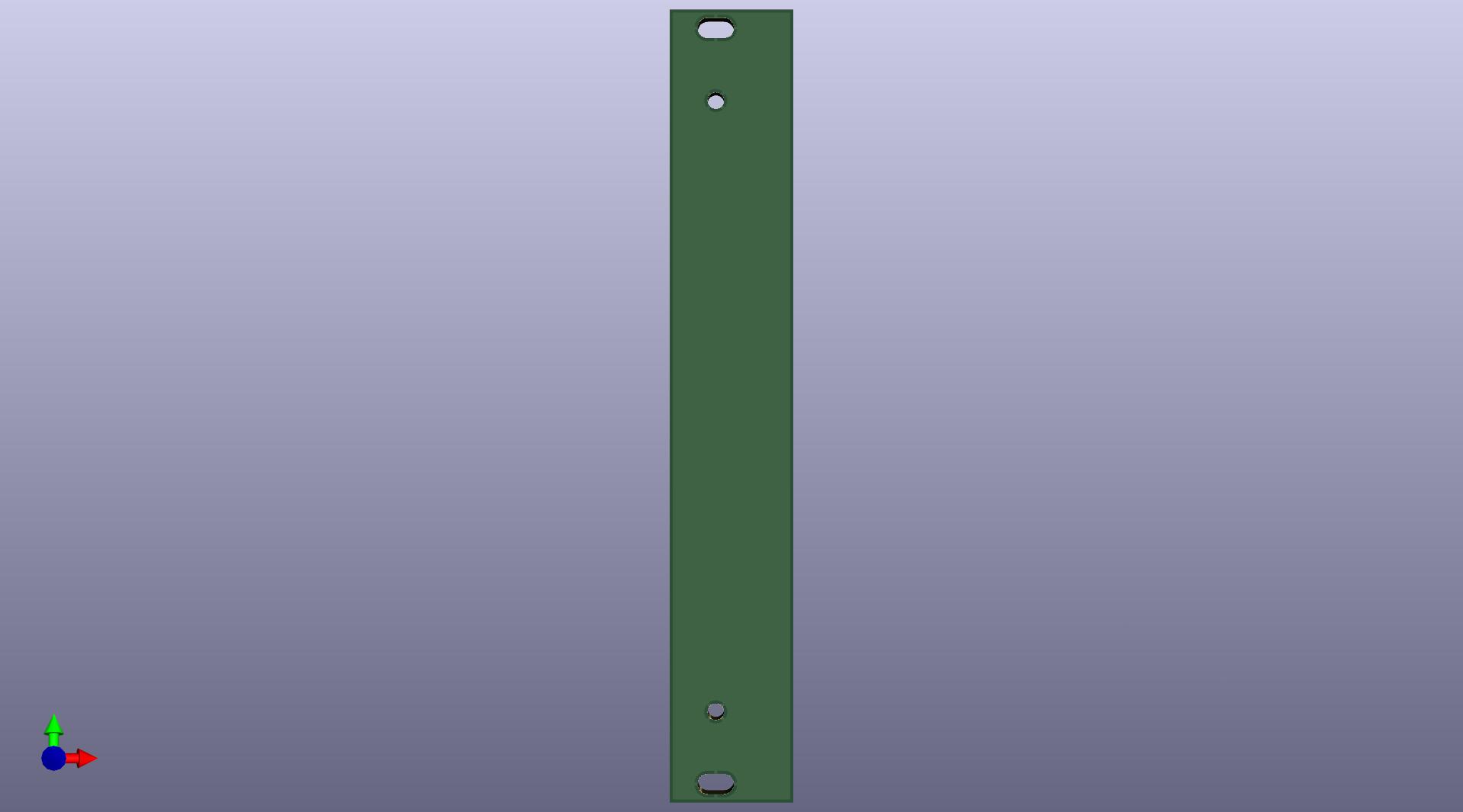 3U 4HP front panel blanking plate DIN41612 with PCB mounting hole