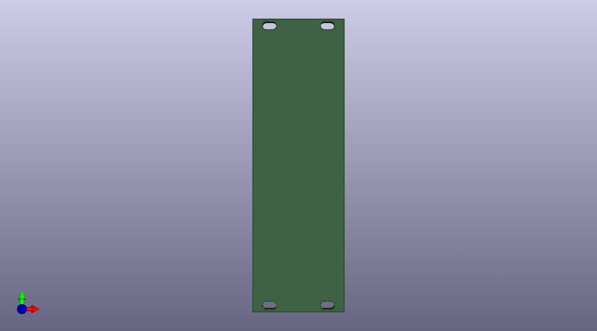 3U 8HP front panel blanking plate DIN41612