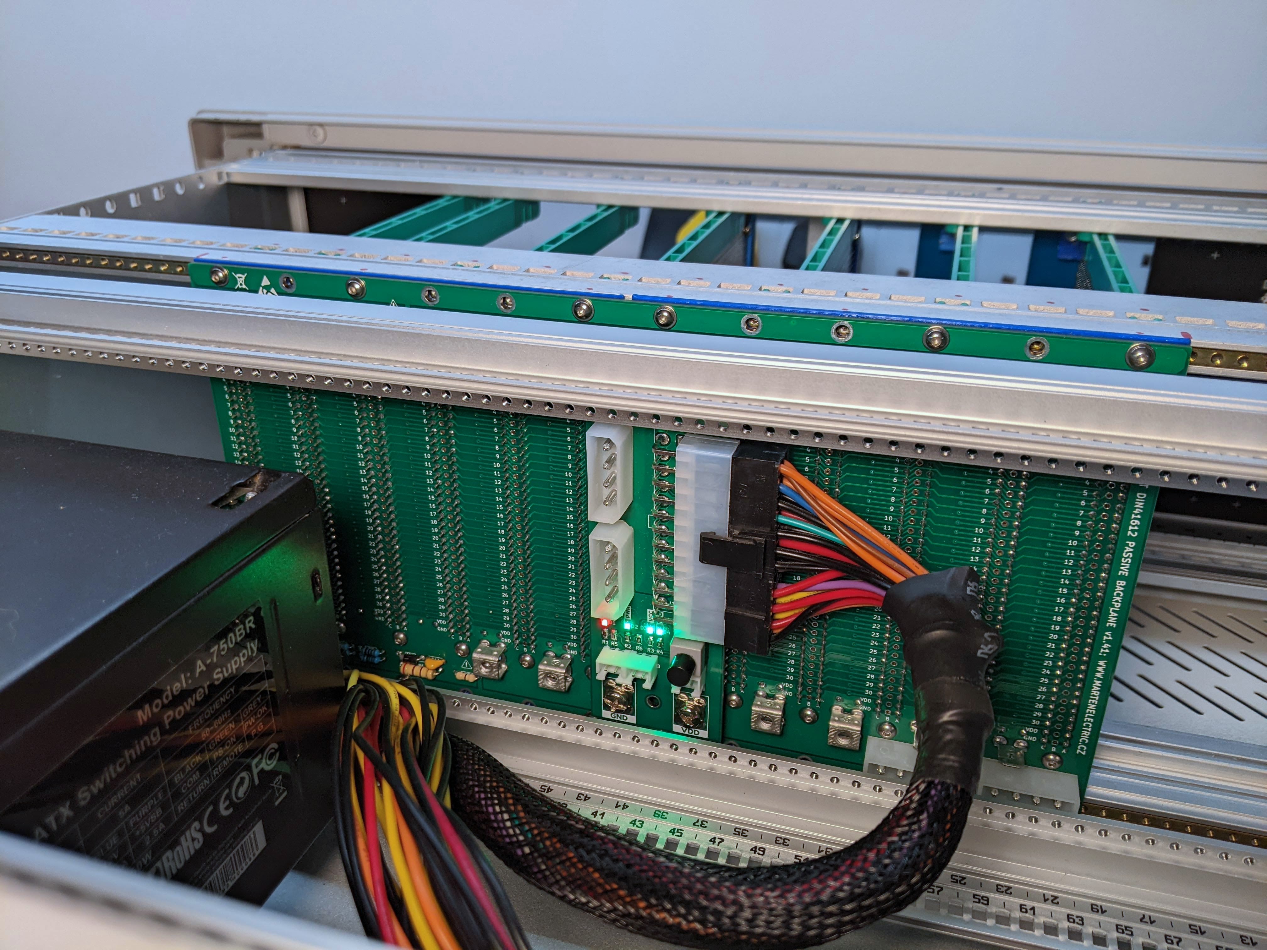 Microbus Backplane PCB for Eurocards DIN41612 12 slot 3U 48HP