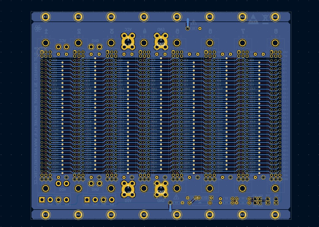 Microbus Backplane PCB for Eurocards DIN41612 8 slot 3U 32HP
