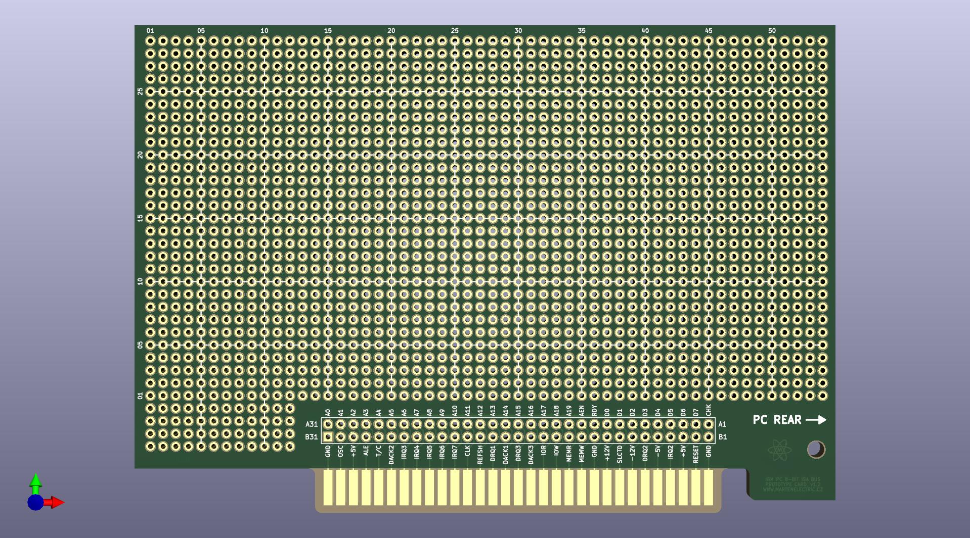IBM PC XT8-bit ISA Prototype PCB Card XL
