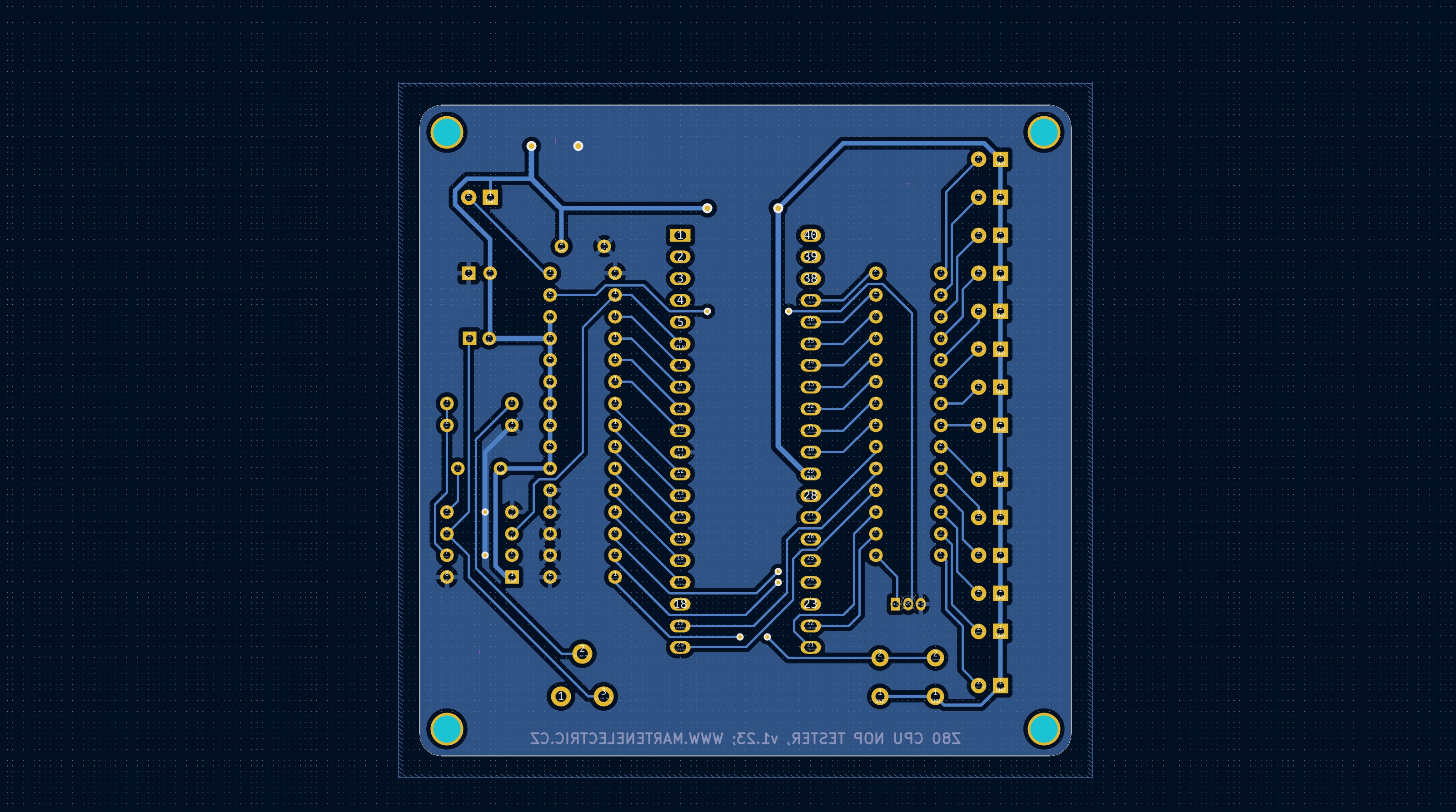 Z80 CPU PLCC44 to DIP40 adapter